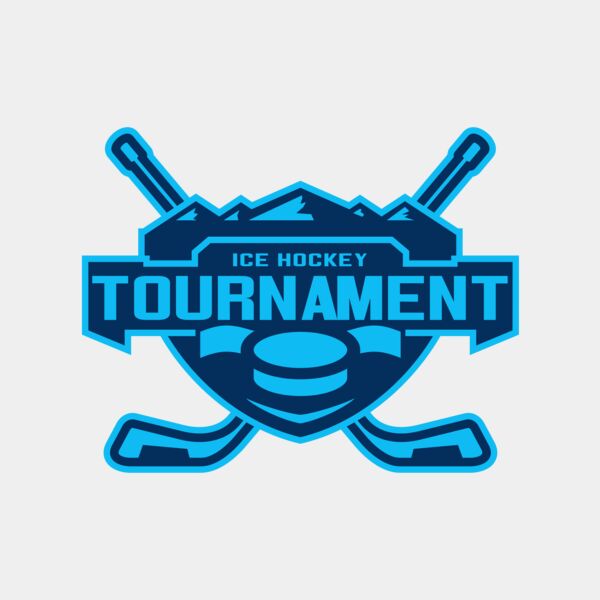 Tournament Ice Hockey logo template Thumbnail