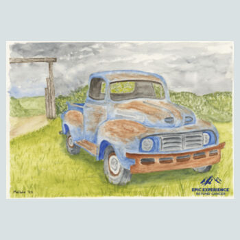 WATER COLOR TRUCK - Sport Wick ® Fleece Hooded Pullover Design