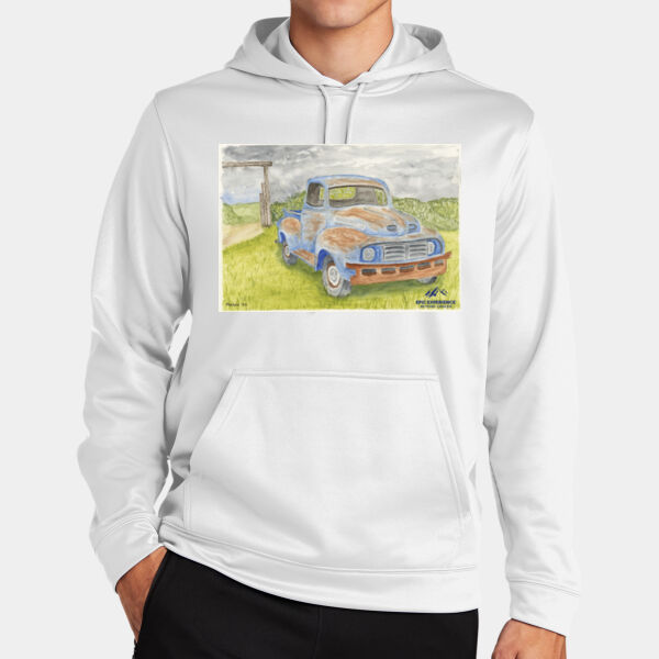 WATER COLOR TRUCK - Sport Wick ® Fleece Hooded Pullover Thumbnail