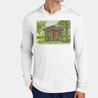 WATER COLOR CABIN - Posi UV ® Pro Long Sleeve Hoodie Thumbnail