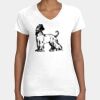Women's Fine Jersey V-Neck Tee Thumbnail