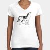 Women's Fine Jersey V-Neck Tee Thumbnail