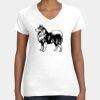 Women's Fine Jersey V-Neck Tee Thumbnail