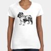Women's Fine Jersey V-Neck Tee Thumbnail