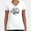 Women's Fine Jersey V-Neck Tee Thumbnail