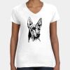 Women's Fine Jersey V-Neck Tee Thumbnail