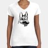 Women's Fine Jersey V-Neck Tee Thumbnail