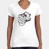 Women's Fine Jersey V-Neck Tee Thumbnail