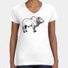 Women's Fine Jersey V-Neck Tee Thumbnail