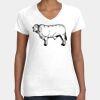 Women's Fine Jersey V-Neck Tee Thumbnail