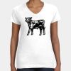 Women's Fine Jersey V-Neck Tee Thumbnail