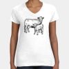 Women's Fine Jersey V-Neck Tee Thumbnail