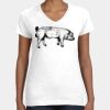 Women's Fine Jersey V-Neck Tee Thumbnail