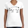 Women's Fine Jersey V-Neck Tee Thumbnail