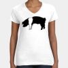 Women's Fine Jersey V-Neck Tee Thumbnail