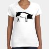 Women's Fine Jersey V-Neck Tee Thumbnail