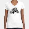 Women's Fine Jersey V-Neck Tee Thumbnail