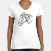 Women's Fine Jersey V-Neck Tee Thumbnail