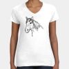 Women's Fine Jersey V-Neck Tee Thumbnail