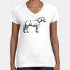 Women's Fine Jersey V-Neck Tee Thumbnail
