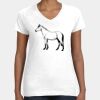 Women's Fine Jersey V-Neck Tee Thumbnail