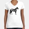Women's Fine Jersey V-Neck Tee Thumbnail