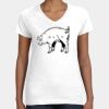 Women's Fine Jersey V-Neck Tee Thumbnail
