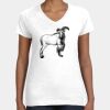 Women's Fine Jersey V-Neck Tee Thumbnail