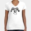 Women's Fine Jersey V-Neck Tee Thumbnail