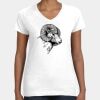 Women's Fine Jersey V-Neck Tee Thumbnail