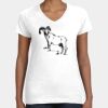 Women's Fine Jersey V-Neck Tee Thumbnail