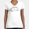 Women's Fine Jersey V-Neck Tee Thumbnail