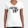 Women's Fine Jersey V-Neck Tee Thumbnail