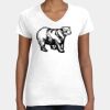 Women's Fine Jersey V-Neck Tee Thumbnail