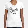 Women's Fine Jersey V-Neck Tee Thumbnail