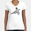 Women's Fine Jersey V-Neck Tee Thumbnail