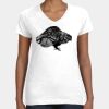 Women's Fine Jersey V-Neck Tee Thumbnail