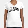 Women's Fine Jersey V-Neck Tee Thumbnail