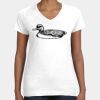 Women's Fine Jersey V-Neck Tee Thumbnail
