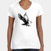 Women's Fine Jersey V-Neck Tee Thumbnail