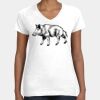 Women's Fine Jersey V-Neck Tee Thumbnail