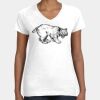 Women's Fine Jersey V-Neck Tee Thumbnail