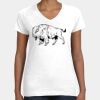 Women's Fine Jersey V-Neck Tee Thumbnail