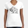Women's Fine Jersey V-Neck Tee Thumbnail