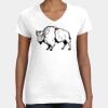 Women's Fine Jersey V-Neck Tee Thumbnail