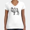 Women's Fine Jersey V-Neck Tee Thumbnail