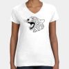 Women's Fine Jersey V-Neck Tee Thumbnail