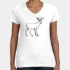 Women's Fine Jersey V-Neck Tee Thumbnail