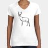 Women's Fine Jersey V-Neck Tee Thumbnail