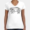 Women's Fine Jersey V-Neck Tee Thumbnail